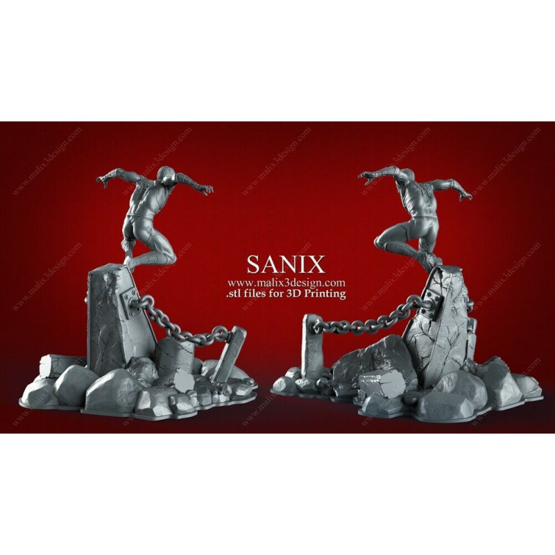 Spider man figurine impression 3D résine  18cm  (non peint)