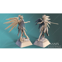 Mercy (Overwatch) impression 3D résine taille 18cm ( non peint ) (non peint)