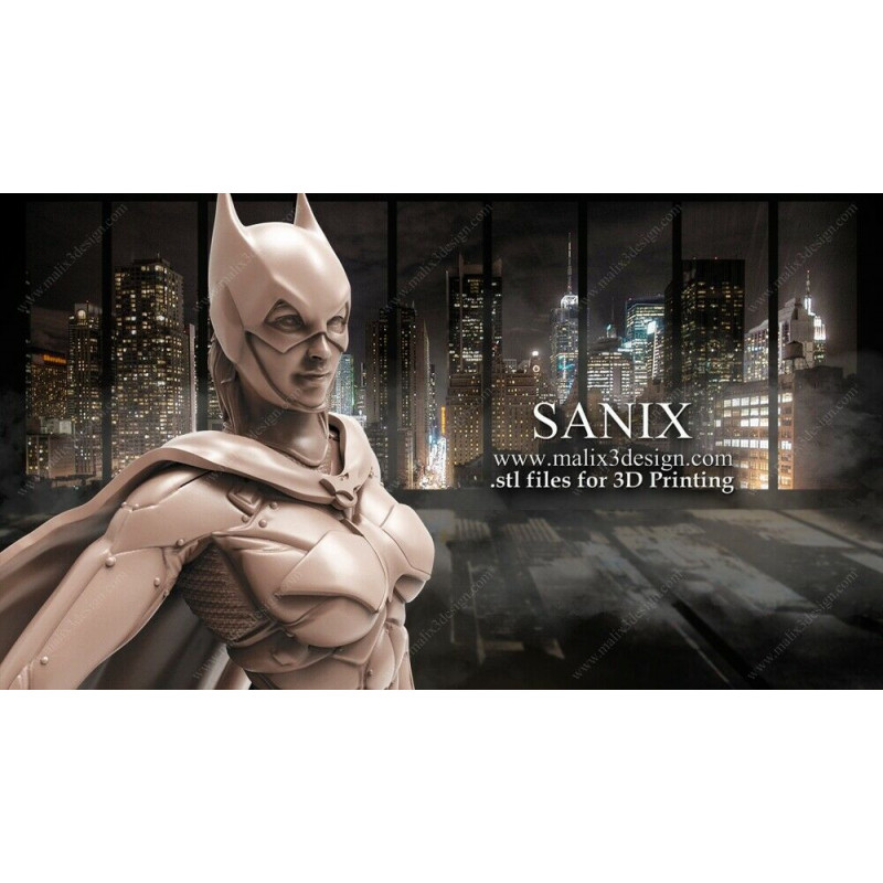 Batgirl impression 3D résine taille 18cm ( non peint ) (non peint)