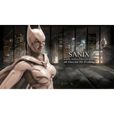 Batgirl impression 3D résine taille 18cm ( non peint ) (non peint)