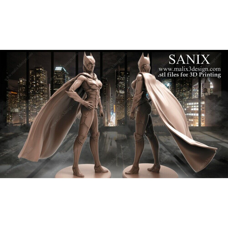 Batgirl impression 3D résine taille 18cm ( non peint ) (non peint)