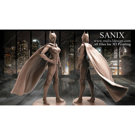 Batgirl impression 3D résine taille 18cm ( non peint ) (non peint)