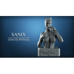 Buste Catwoman impression 3D resine, taille 18cm ( non peint ) (non peint)