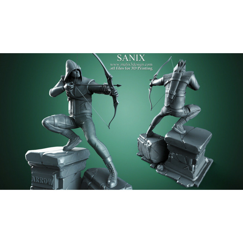Arrow impression 3D résine taille 18cm ( non peint ) (non peint)