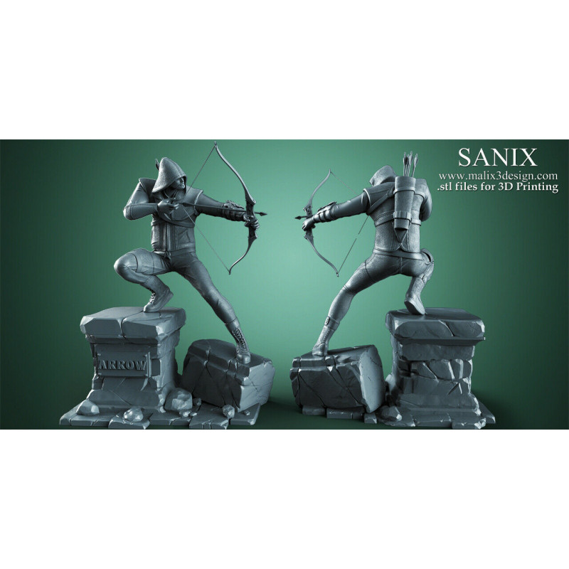 Arrow impression 3D résine taille 18cm ( non peint ) (non peint)