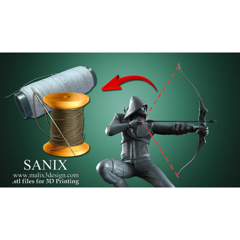 Arrow impression 3D résine taille 18cm ( non peint ) (non peint)