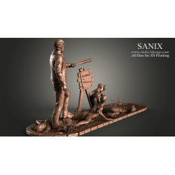 The walking dead Negan, figurine impression 3D résine taille 18cm (non peinte) (non peint) (2)