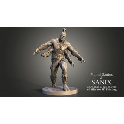 Mortal combat, Goro, imprimé en 3D résine, taille 18cm ( non peint ) (non peint)