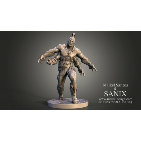 Mortal combat, Goro, imprimé en 3D résine, taille 18cm ( non peint ) (non peint)