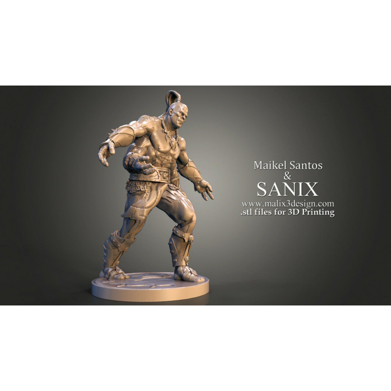 Mortal combat, Goro, imprimé en 3D résine, taille 18cm ( non peint ) (non peint)