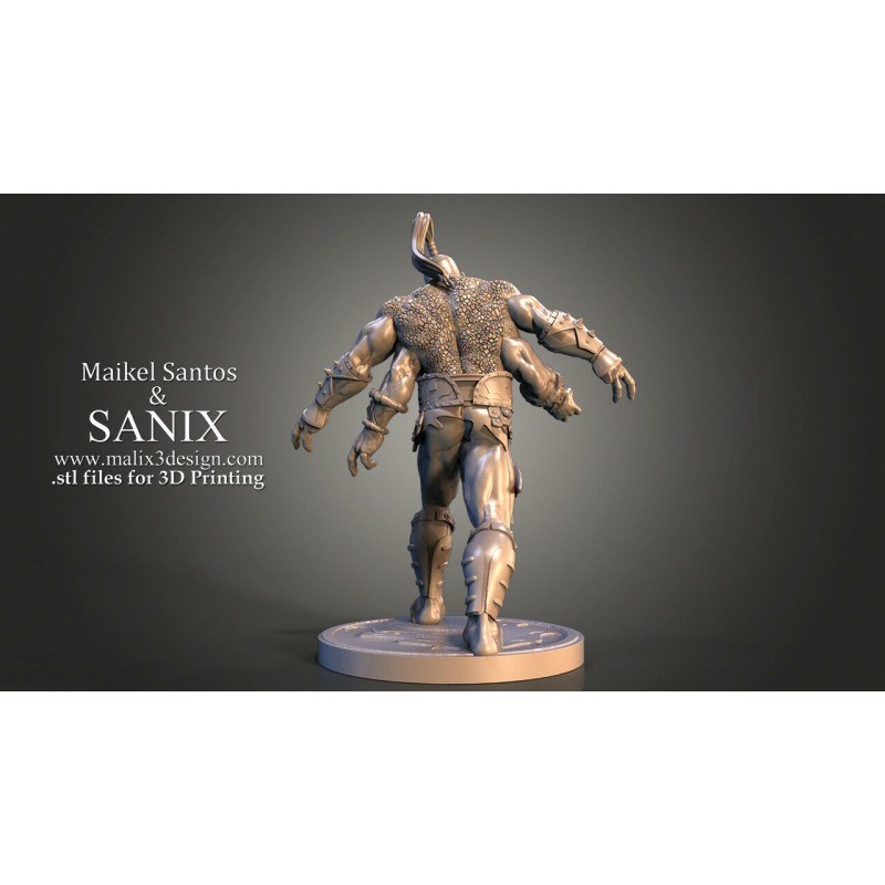 Mortal combat, Goro, imprimé en 3D résine, taille 18cm ( non peint ) (non peint)