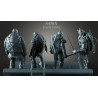 TMNT 4 Heroes Diorama figurine impression 3D résine  18cm non peint (non peint)