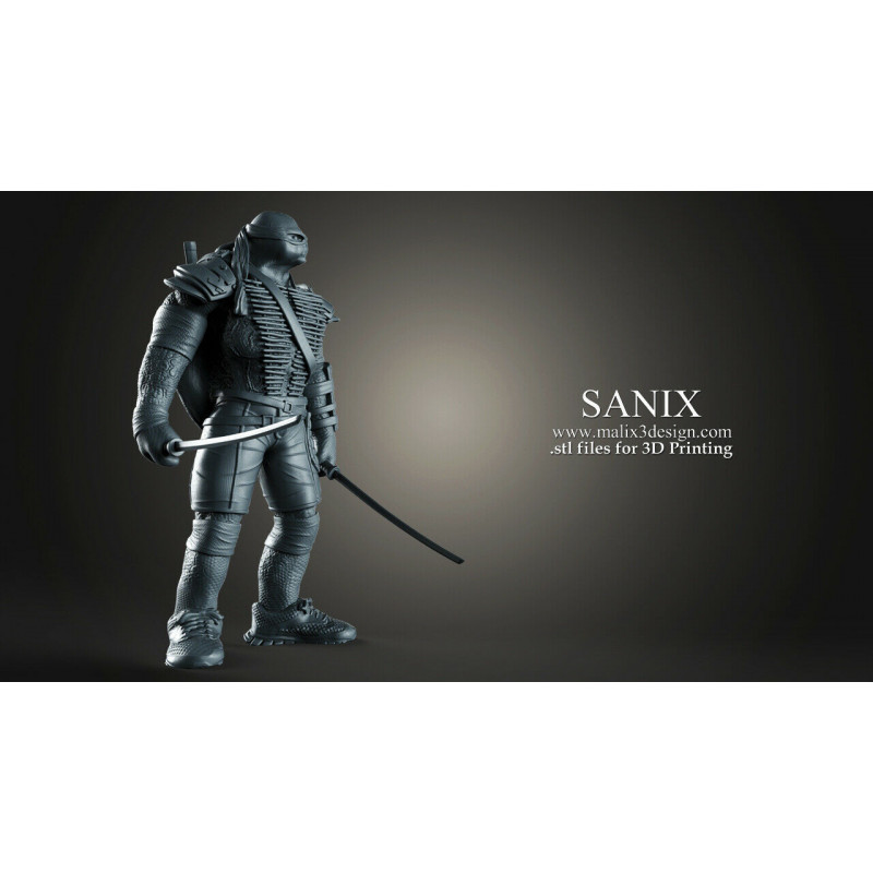 TMNT 4 Heroes Diorama figurine impression 3D résine  18cm non peint (non peint)