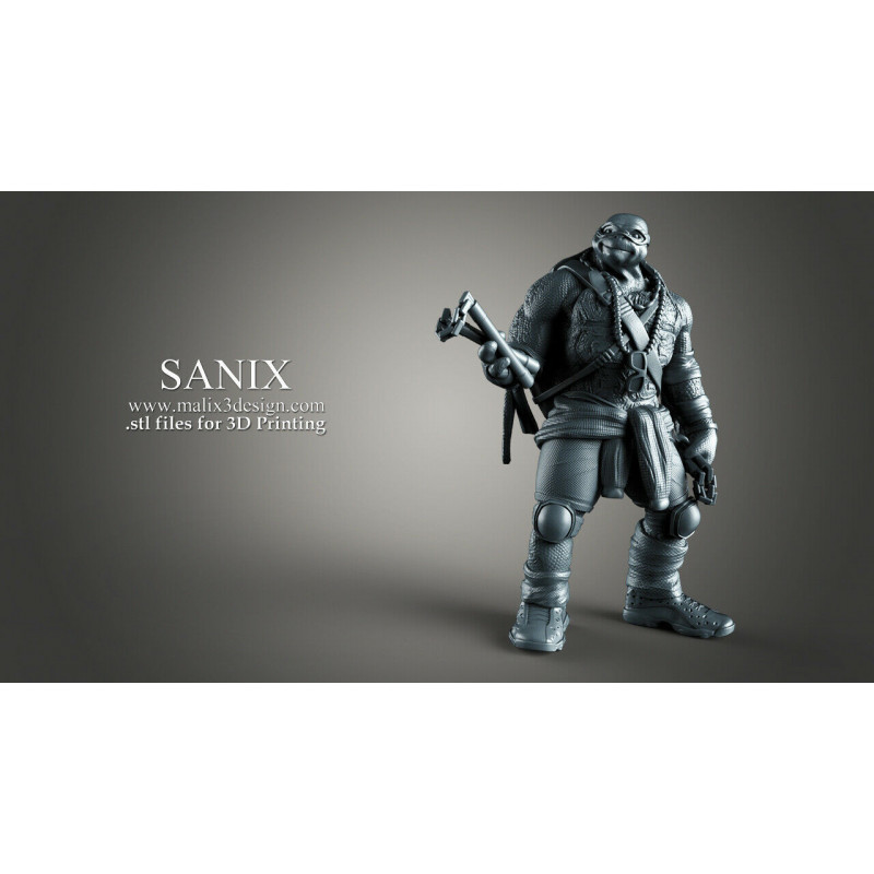 TMNT 4 Heroes Diorama figurine impression 3D résine  18cm non peint (non peint)