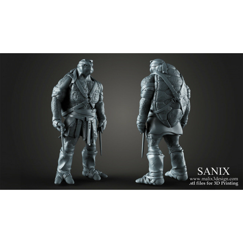 TMNT 4 Heroes Diorama figurine impression 3D résine  18cm non peint (non peint)