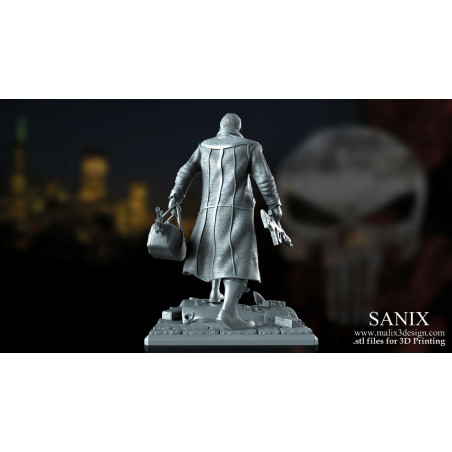 The punisher figurine impression 3D résine taille 18cm (non peins) (non peint)
