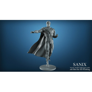 Super man figurine imprimée en 3D résine Taille 18cm (non peint)