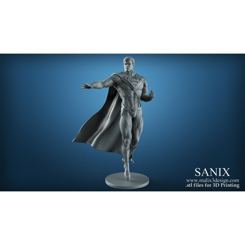 Super man figurine impression 3D résine  18cm  (non peint)