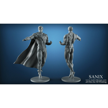 Super man figurine impression 3D résine  18cm  (non peint)