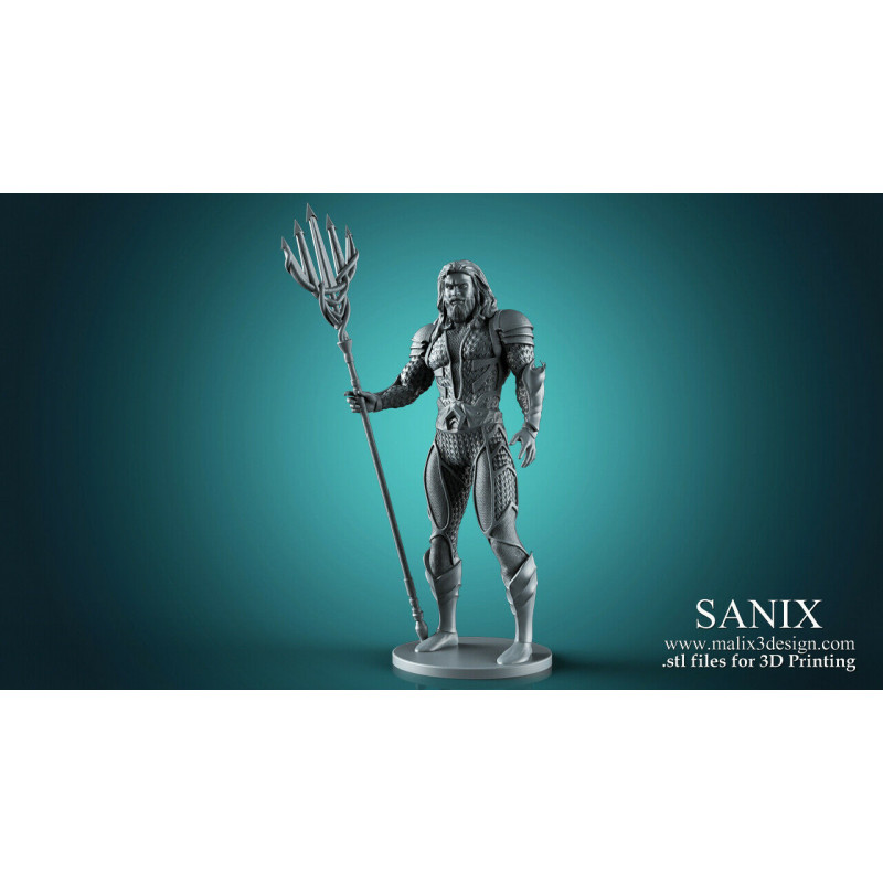 Aquaman figurine impression 3D résine  18cm  (non peint)