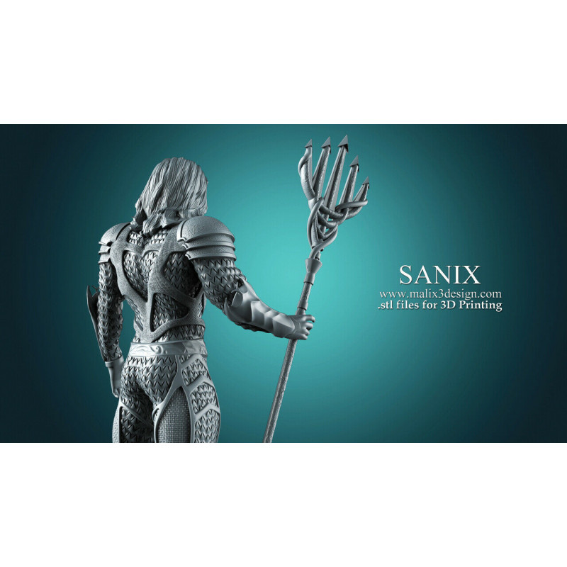 Aquaman figurine impression 3D résine  18cm  (non peint)