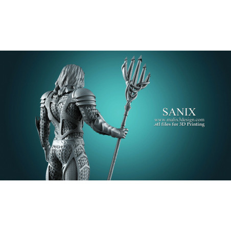 Aquaman figurine impression 3D résine  18cm  (non peint)