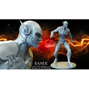 Flash figurine imprimée en 3D résine Taille 18cm (non peint)