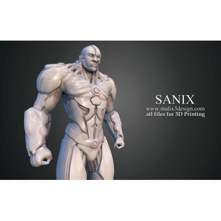 Cyborg figurine impression 3D résine  18cm  (non peint)