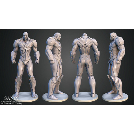 Cyborg figurine impression 3D résine  18cm  (non peint)