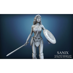 Wonder woman figurine impression 3D résine  18cm  (non peint)