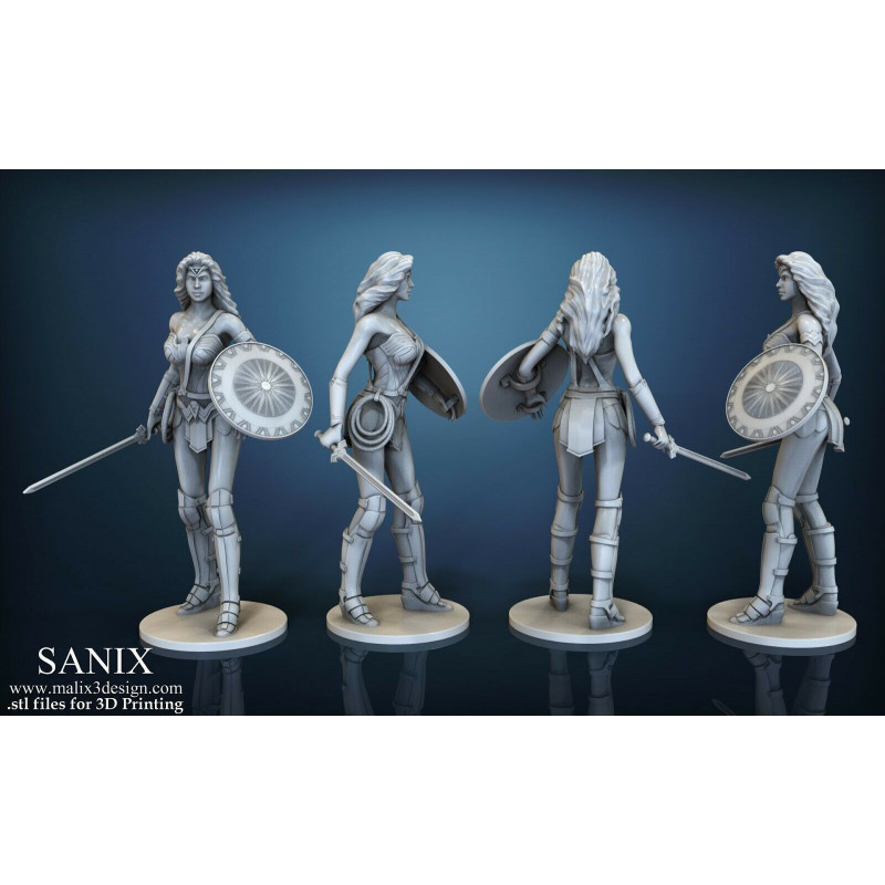 Wonder woman figurine impression 3D résine  18cm  (non peint)