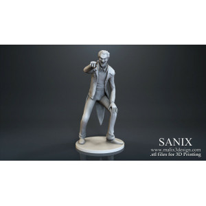 Joker figurine imprimée en 3D résine Taille 18cm (non peint)