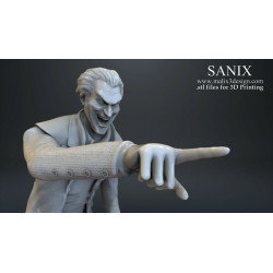 Joker figurine impression 3D résine  18cm  (non peint) (2)