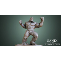 Hulk figurine impression 3D résine  18cm  (non peint)