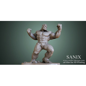Hulk figurine imprimée en 3D résine Taille 18cm (non peint)