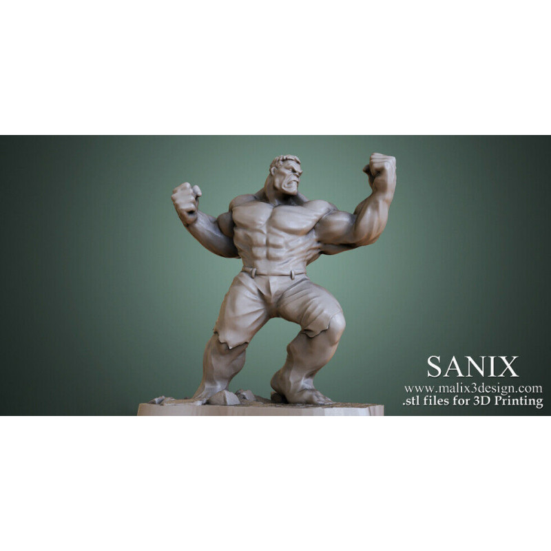 Hulk figurine impression 3D résine  18cm  (non peint)