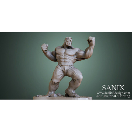 Hulk figurine impression 3D résine  18cm  (non peint)