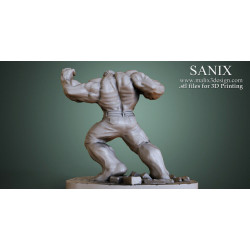 Hulk figurine impression 3D résine  18cm  (non peint) (2)