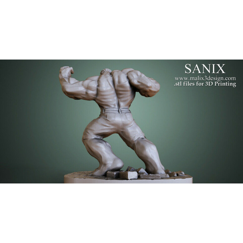 Hulk figurine impression 3D résine  18cm  (non peint)