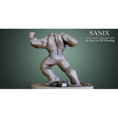 Hulk figurine impression 3D résine  18cm  (non peint)
