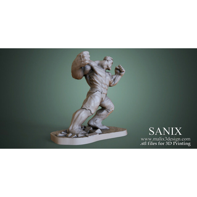 Hulk figurine impression 3D résine  18cm  (non peint)