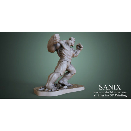 Hulk figurine impression 3D résine  18cm  (non peint)