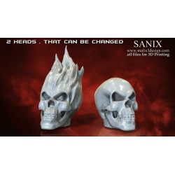 Ghost rider figurine impression 3D résine  18cm  (non peint) (2)