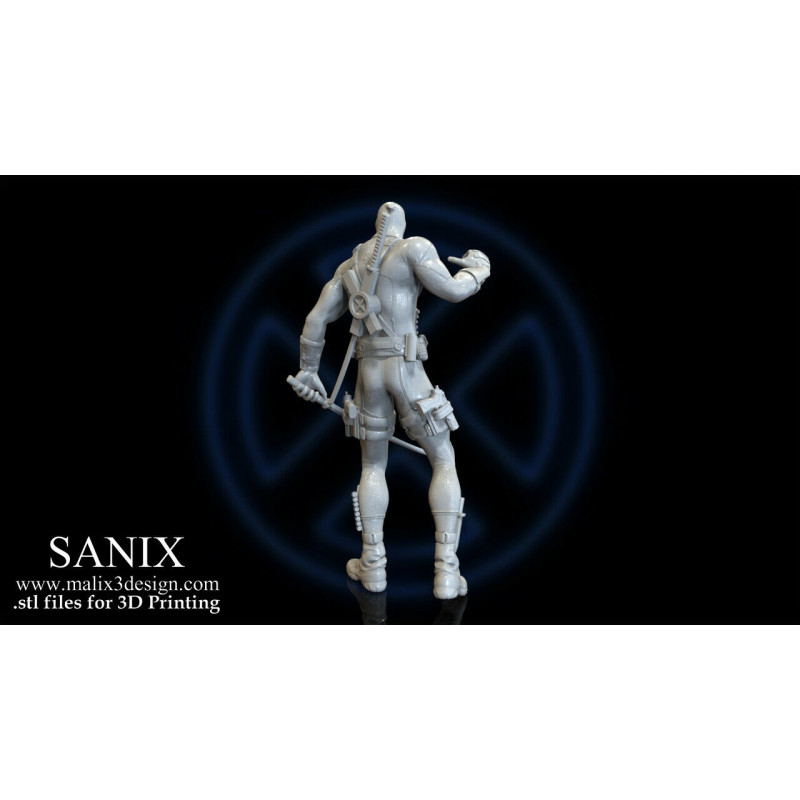 X men / Deadpool diorama impression 3D résine taille 18cm ( non peint ) (non peint)