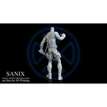 X men / Deadpool diorama impression 3D résine taille 18cm ( non peint ) (non peint)