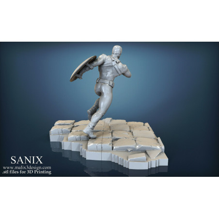 Full Avengers Diorama figurine impression 3D résine  18cm non peint (non peint)