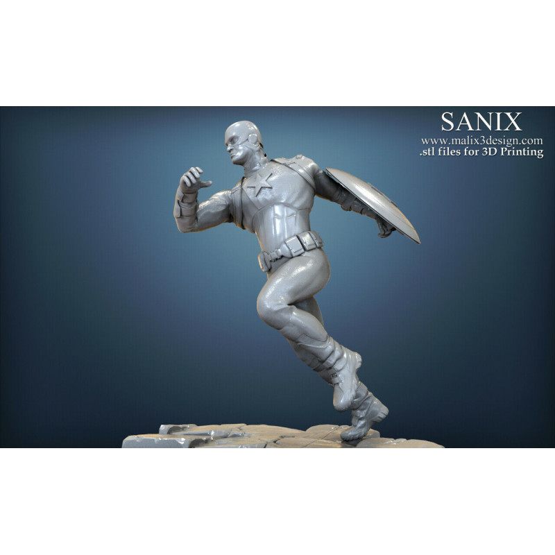 Full Avengers Diorama figurine impression 3D résine  18cm non peint (non peint)