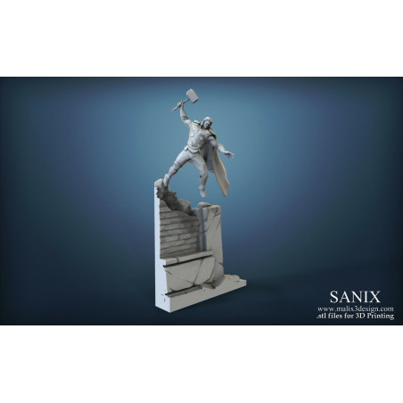 Full Avengers Diorama figurine impression 3D résine  18cm non peint (non peint)