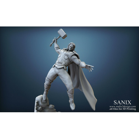 Full Avengers Diorama figurine impression 3D résine  18cm non peint (non peint)