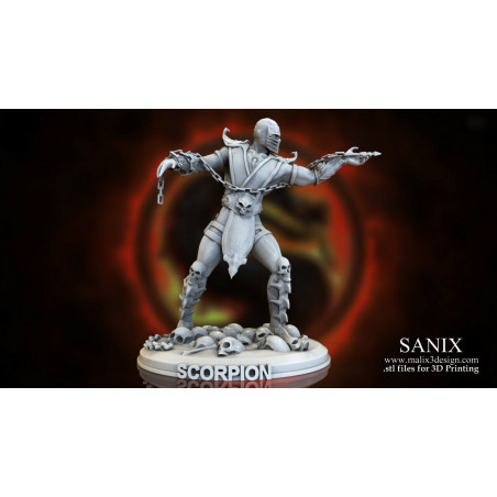 Scorpion figurine impression 3D résine  18cm  (non peint)